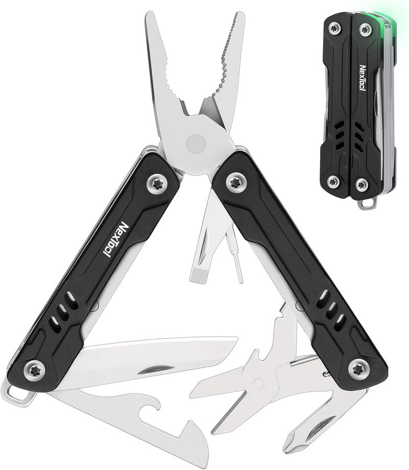 Nextool Mini Sailor S11 Keychain Multitool, 11-in-1 Compact EDC Pliers with Pocket Knife, Scissors & Screwdrivers, Lightweight Small Multitool for DIY, Travel, Camping, and Gift, Cool Gadget for Men - Image 1